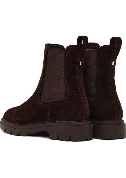 Kadın Kahverengi Süet Deri Chelsea Bot 25WFD162810