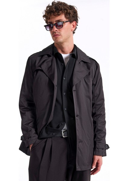 Siyah Erkek Trençkot F5WM-TRC 2873 modelleri