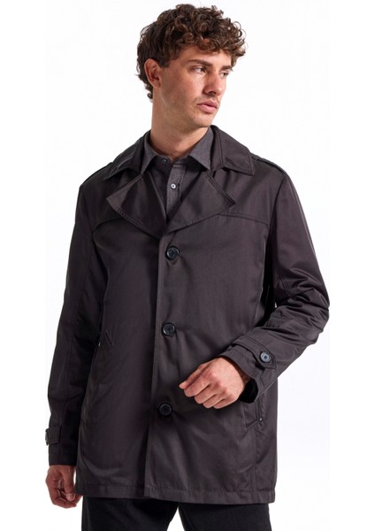 Siyah Erkek Trençkot F5WM-TRC 2873