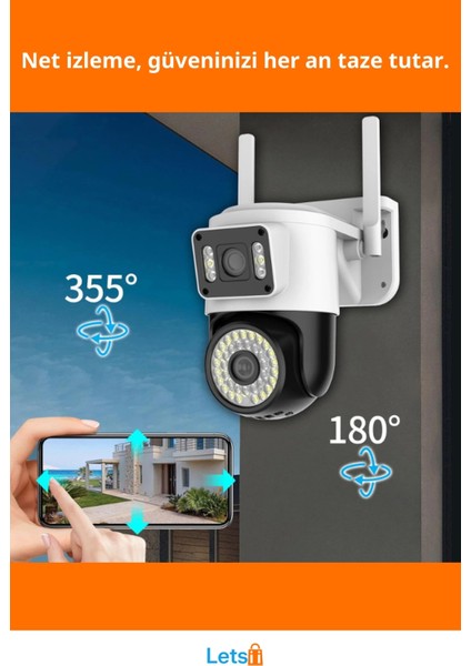 8mp Ultra Hd Çift Lensli Dış Mekan Wi Fi Kamera fiyatları