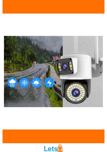 8mp Ultra Hd Çift Lensli Dış Mekan Wi Fi Kamera modelleri