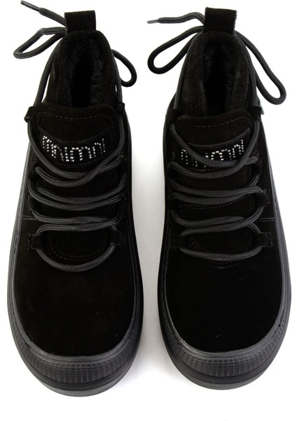 Siyah Hakiki Deri Kadın Bot & Bootie K02748100902 fırsatları