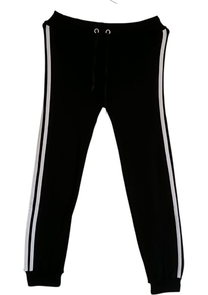 Kadın Slim Feet Dar Kalıp Cepsiz Lastikli Kordon Bağlamalı Yanı Şeritli Eşofman Altı fiyatları