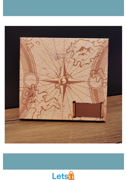 Kahverengi Pusula Tasarım Deri Defter Siyah Kalem fırsatları