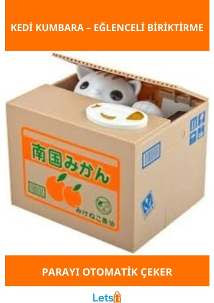 Hareketli Para Çalan Kedi Kumbara Eğlenceli Tasarruf Arkadaşınız