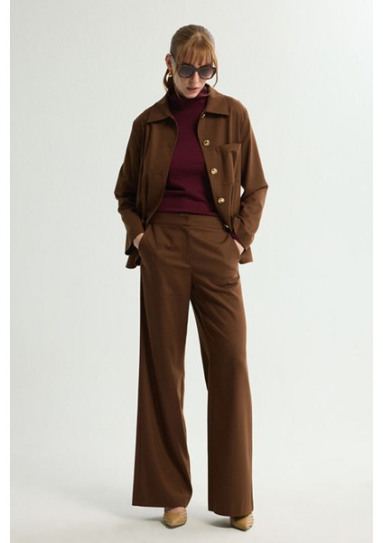 Geniş Paça Pantolon Kahve 153L9666000