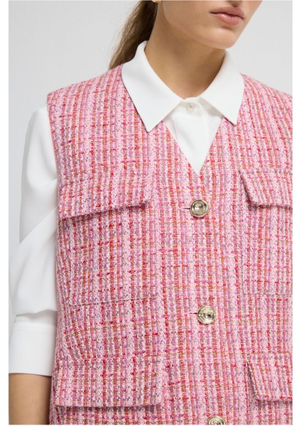 Düğmeli Yelek Pudra 17945747000 fiyatları