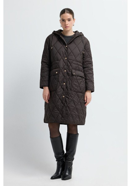 Kapüşonlu Kapütone Uzun Mont Kahve 15245281000