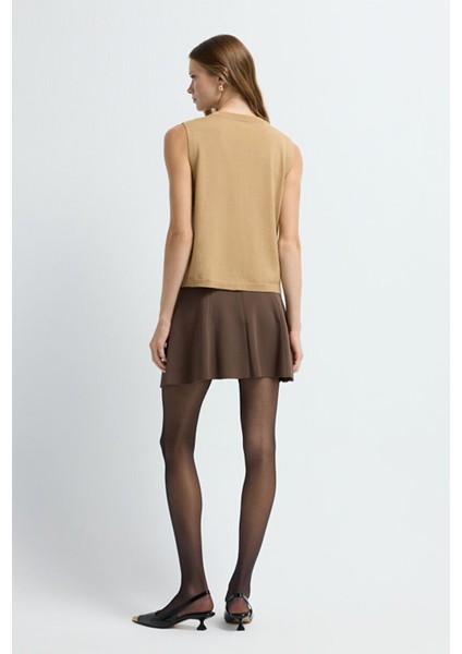 Kabartma Desenli Triko Süveter Camel 16745372000 indirimleri