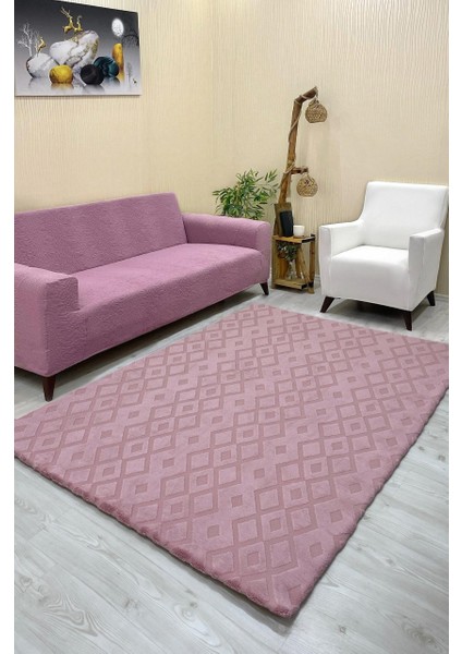 Karnaval Model Welsoft Halı Örtüsü Pudra Renk - 200 x 300