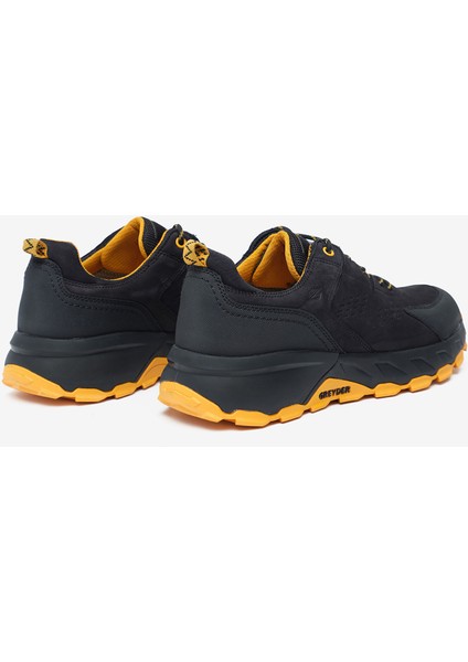 Erkek Siyah Sarı Hakiki Deri Su Geçirmez Outdoor Ayakkabı 5K1GA16343