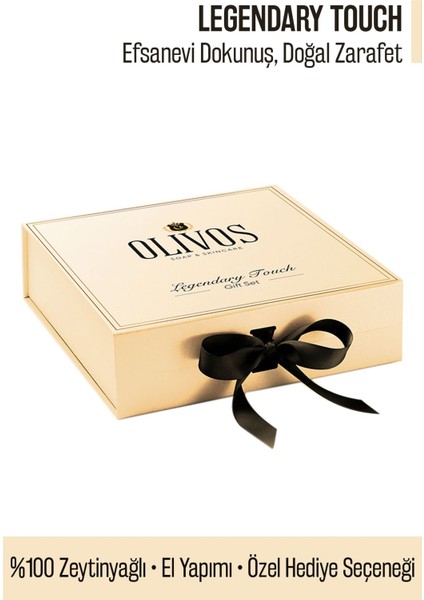 Legendary Touch Doğal Zeytinyağlı Sabun Seti (Mandalina & Keçi Sütü) | Şık Kutu, Özel Hediye Seçeneği