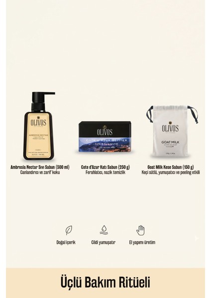 Legendary Touch Doğal Zeytinyağlı Sabun Seti (Mandalina & Keçi Sütü) | Şık Kutu, Özel Hediye Seçeneği modelleri