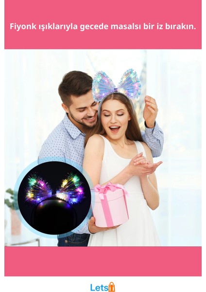 Fiyonk Gece Tacı Fiber Işıklı Ledli Parti Aksesuarı fiyatları