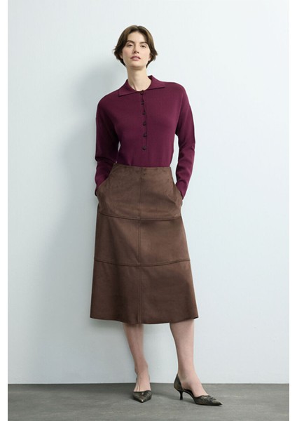 Moda Tutkusu Süet Midi Etek Kahve 127M2273000 modelleri