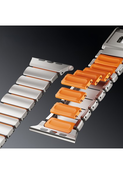 Apple Watch Ultra 2 49MM Alpha Titanyum Dlc Kaplama Hibrit Kordon