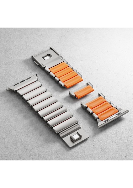 Apple Watch Ultra 2 49MM Alpha Titanyum Dlc Kaplama Hibrit Kordon