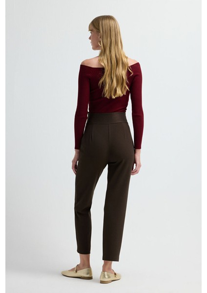 Dikiş Detaylı Pantolon Kahve 15343487003 indirimleri