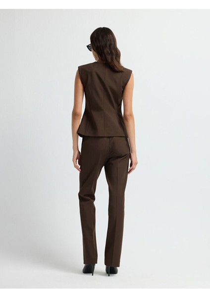 Vatkalı Önü Cepli Yelek Kahve 17943071003 indirimleri