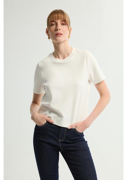 Kısa Kollu Tişört Kemik 175L9681000