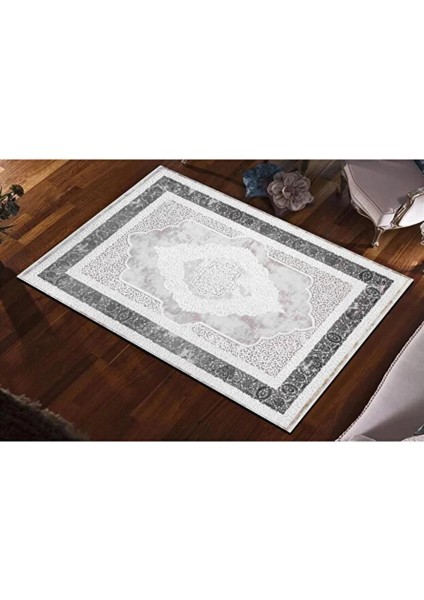 Nüans 1046 Gri Göbekli Akrilik Modern Yumuşak Dokuma Salon Mutfak Yolluk Oturma Odası Halısı fiyatları