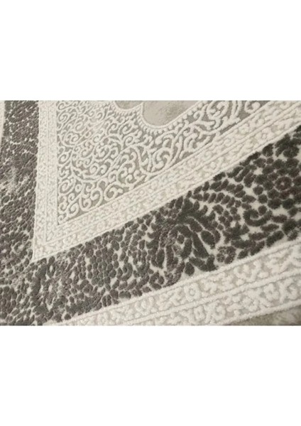 Nüans 1046 Gri Göbekli Akrilik Modern Yumuşak Dokuma Salon Mutfak Yolluk Oturma Odası Halısı modelleri