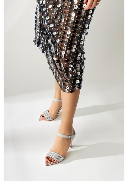 Mnrs 03359 8,5 cm Topuklu Kadın Stiletto Abiye Ayakkabı