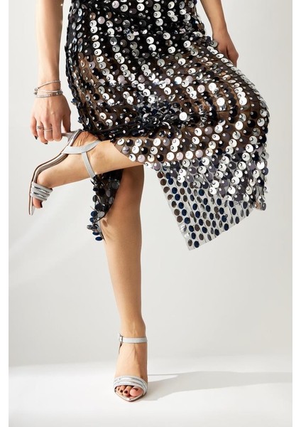 Mnrs 03359 8,5 cm Topuklu Kadın Stiletto Abiye Ayakkabı modelleri