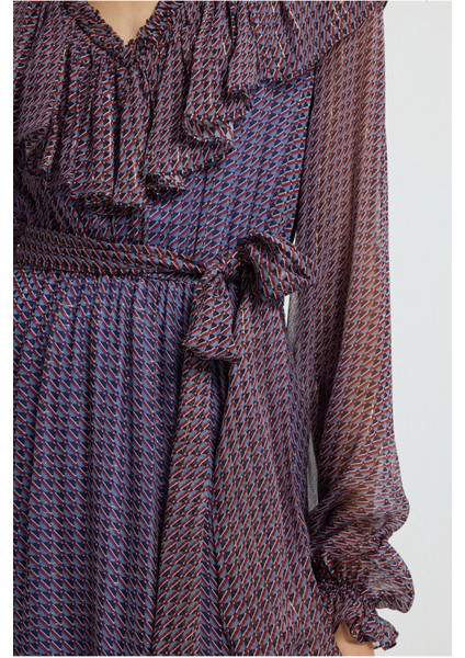 Fırfır Detaylı Elbise Bordo 12445788000 modelleri