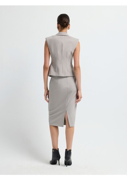 Peplum Yelek Gri 17943340004 indirimleri