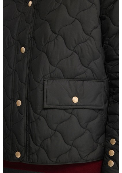 Kapitone Cepli Kısa Mont Siyah 152L9396000 fırsatları