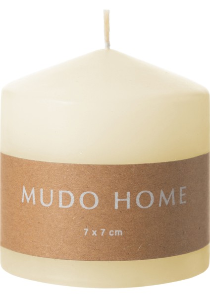 Sütun Mum Krem 7X7CM