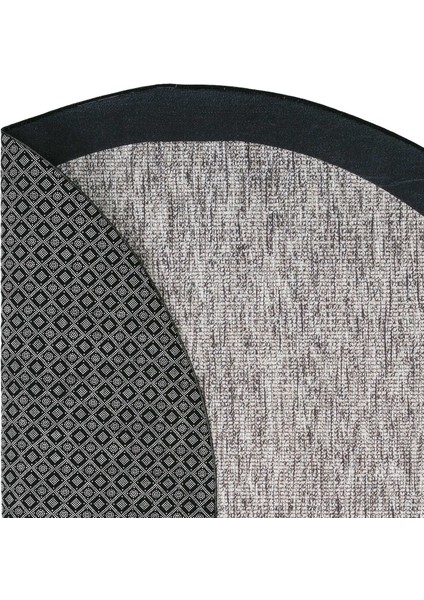 Pratico Gri Oval Makinede Yıkanabilir Kaymaz Taban Mutfak Halısı Sisal Görünüm Yumuşak Dijital Halı indirimleri