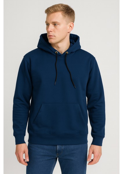 Unisex Hoodie Sweatshirt Kalın Oversize 3 Iplik