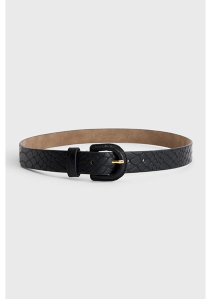 Kroko Kaplama Tokalı Kemer Siyah 14046067000 fiyatları