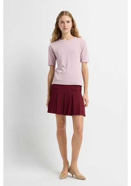 Yuvarlak Yaka Triko Bluz Pudra 11545822000 modelleri