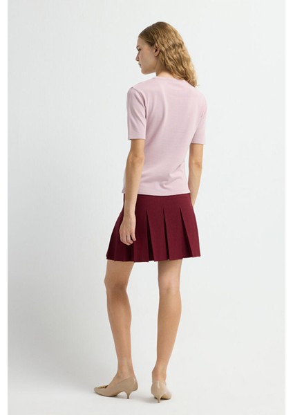 Yuvarlak Yaka Triko Bluz Pudra 11545822000 indirimleri