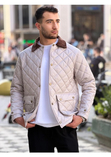 X-2033 Yaka Garni Detaylı Astarlı Kapitone Mont