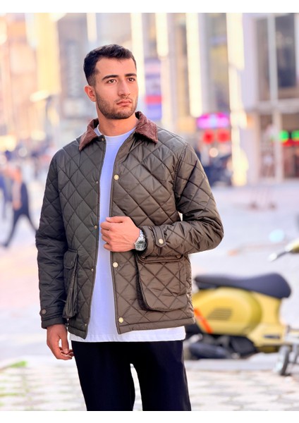 X-2033 Yaka Garni Detaylı Astarlı Kapitone Mont modelleri