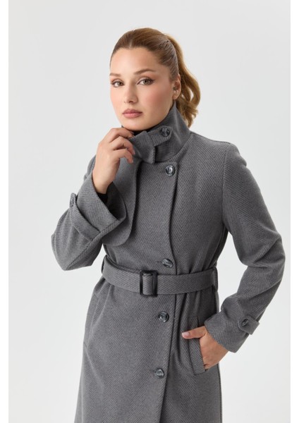 Kışlık Kaşe Kadın Kaban Spor Genç Model 57030 modelleri