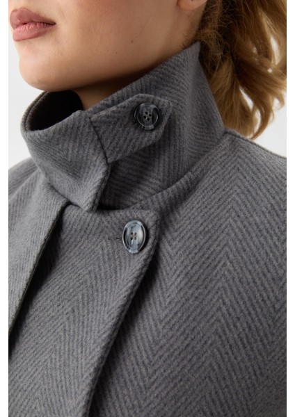 Kışlık Kaşe Kadın Kaban Spor Genç Model 57030