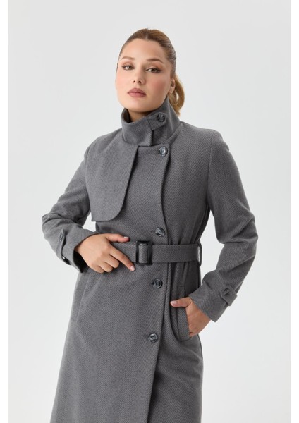 Kışlık Kaşe Kadın Kaban Spor Genç Model 57030