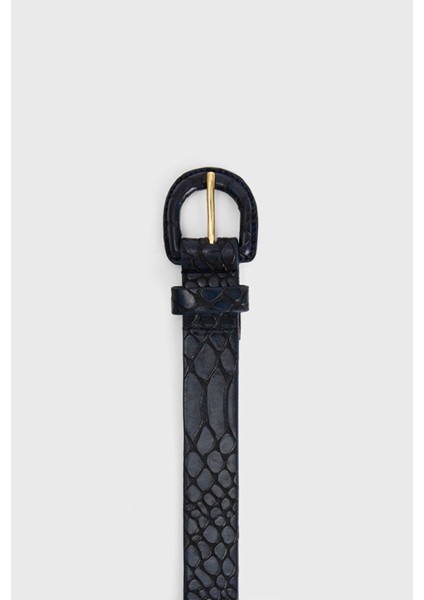 Kroko Kaplama Tokalı Kemer Lacivert 14046067000