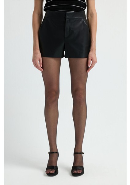 Yüksek Bel Şort Siyah 17041819003 fiyatları