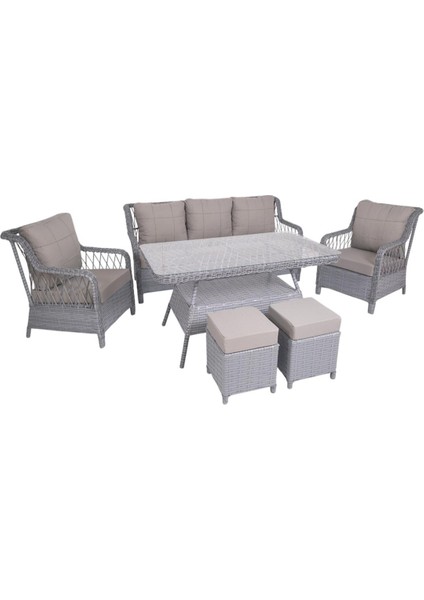 Atlantik 7 Kişilik Balkon Mobilyası Bahçe Mobilyası Teras & Kış Bahçesi