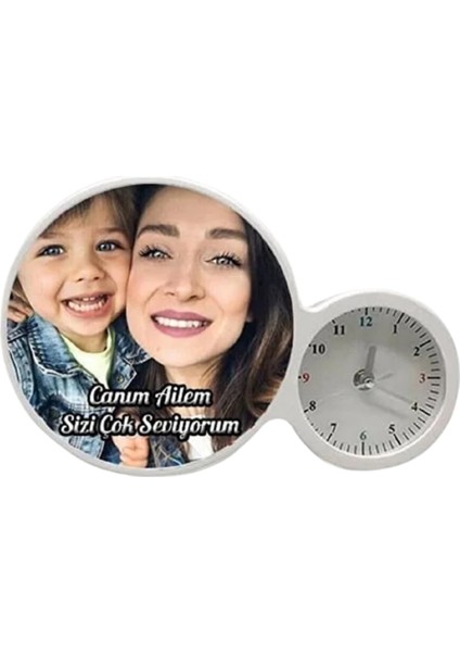 Kişiye Özel Fotoğraflı Masa Saati – Çerçeveli Dekoratif Hediye Saat (Sevgiliye, Eşe, Anneye, Babaya, Arkadaşa Özel) fırsatları
