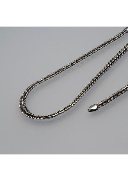 5n Balıksırtı Tilki Kuyruğu Gümüş Zincir