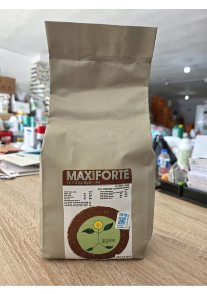 Maxiforte 14-7-21 (2 MgO) +ME 2.5 kg – Meyve İritme ve Büyütme Gübresi – Verim ve Kalite Artırıcı