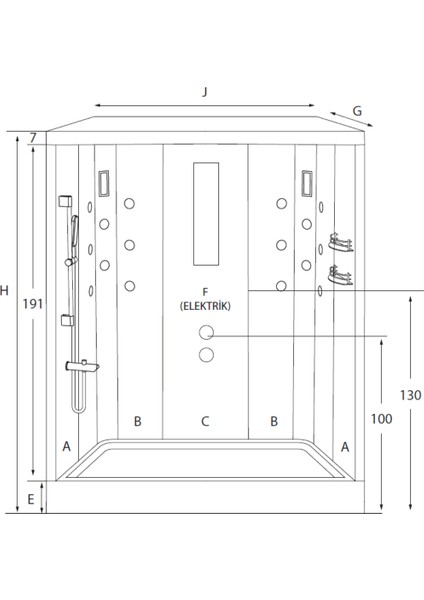 Freja Dikdörtgen Tekne Üzeri Iki Duvar Arası Kompakt Sistem fırsatları