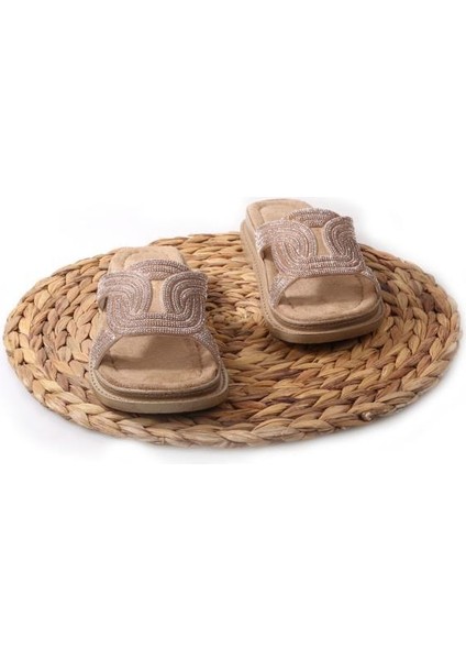 Sprs 02836 Günlük Kadın Taşlı Terlik